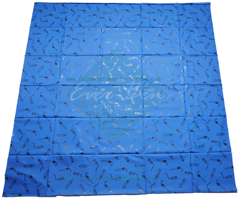 Blue PEVA table cloth for child painting